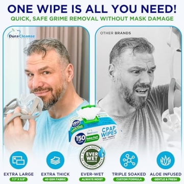 DuraCleanse CPAP Mask Wipes - 150 Count Jumbo Pack