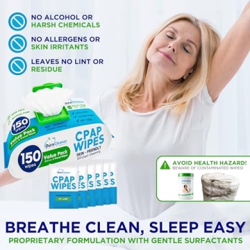 DuraCleanse CPAP Mask Wipes - 150 Count Jumbo Pack