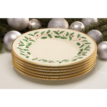 Lenox 835217 Holiday Dinner Plate Set, Buy 3 Get 6, Christmas Dinnerware