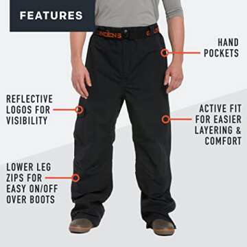 Grundéns Men’s Full Share Pant | Waterproof, Breathable, Black, X-Small