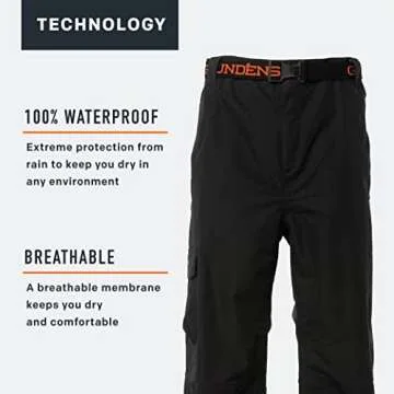 Grundéns Men’s Full Share Pant | Waterproof, Breathable, Black, X-Small