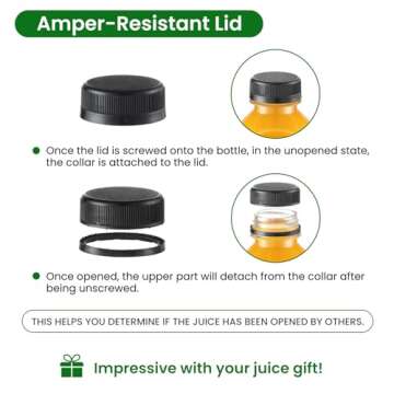 24 PACK, 12 OZ Reusable Plastic Juice Bottles with Caps, Plus 24 Labels & 2 Silicone Funnels - Clear Juicing Bottles for Juice, Smoothies, Ginger, Tea, Coffee - Food Grade & Leakproof Travel Bottles