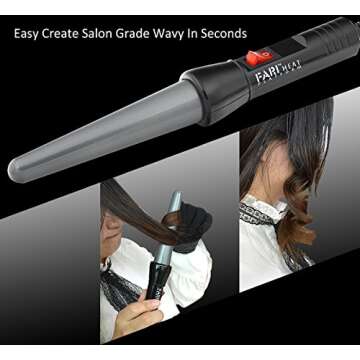 FARI Travel Mini Hair Curling Iron - Dual Voltage & Fast Heating