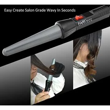 FARI Travel Mini Hair Curling Iron - Dual Voltage & Fast Heating