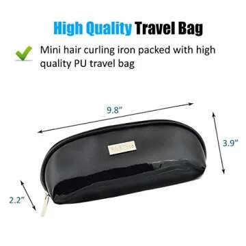 FARI Travel Mini Hair Curling Iron - Dual Voltage & Fast Heating