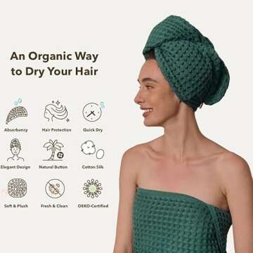 KOSMU Hair Towel | Ultra-Absorbent Silk Hair Wrap for Women