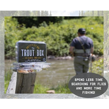 Smitty's Fly Box with 120 Essential Trout Flies Collection