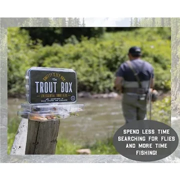 Smitty's Fly Box with 120 Essential Trout Flies Collection