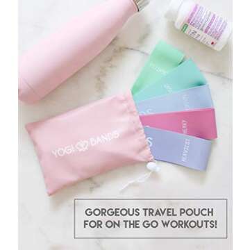 Yogi Bands by XNM Creations - Resistance Loop Exercise Fitness Workout Bands - Set of 5 - Pastel Colours