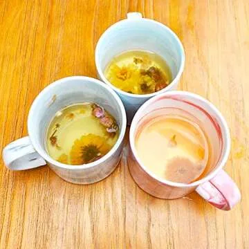 Stylish Marble Ceramic Coffee Mug, 13 Oz for Home and Office