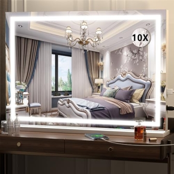 HASIPU Lighted Makeup Mirror - Dimmable & Stylish