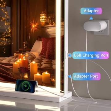 HASIPU Lighted Makeup Mirror - Dimmable & Stylish