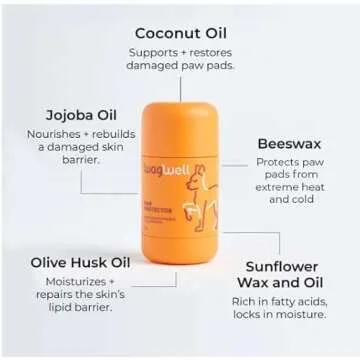 WagWell Paw Protector - Vet-Approved & Microbiome-Friendly Dog Paw Pad Balm Made from Natural Ingredients to Hydrate, Condition & Protect Pet Paws
