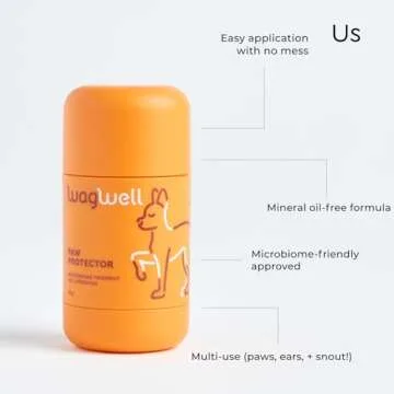 WagWell Paw Protector - Vet-Approved & Microbiome-Friendly Dog Paw Pad Balm Made from Natural Ingredients to Hydrate, Condition & Protect Pet Paws