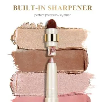 LUXAZA PRO Multi-Purpose Makeup Stick, Cream Shimmer, Eyeshadow Eyeliner Highlighter Makeup Eye Brightener Pencil Sticks Cosmetics #S1