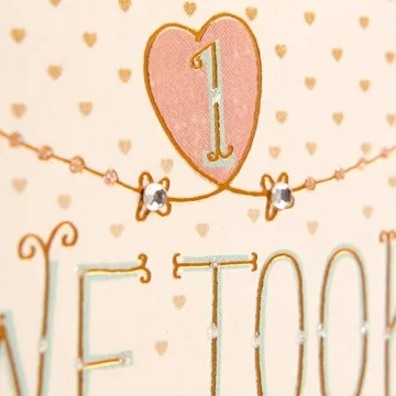 Heartfelt Hallmark 1st Anniversary Card