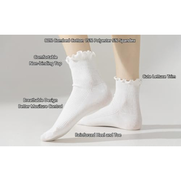 FITU Women's Ruffle Frilly Socks – Elegant Comfort