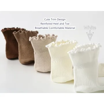 FITU Women's Ruffle Frilly Socks – Elegant Comfort