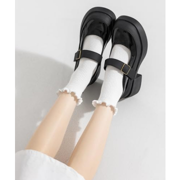 FITU Women's Ruffle Frilly Socks – Elegant Comfort