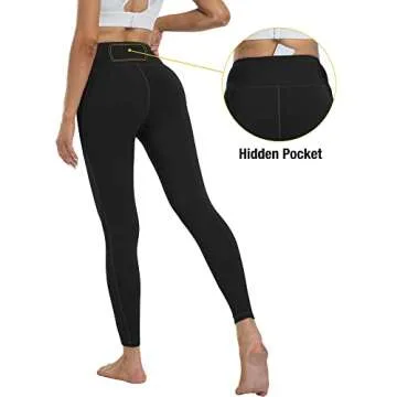 YOUNGCHARM Women's 4 Pack Leggings with Pockets