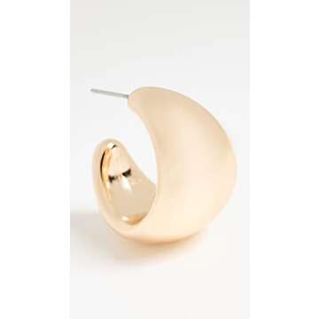 SHASHI Women's Kasumi Hoops, Gold, One Size