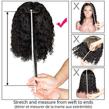 Midulla Deep Wave Lace Front Wigs Human Hair 180% Density HD 4x4 Deep Wave Wig Pre Plucked Human Hair Lace Front Wigs with Baby Hair 10A Curly Wigs (Natural Color Deep Wave Wig, 18)