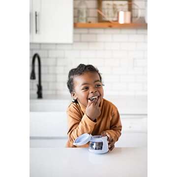 Ubbi Tweat No Spill Snack Container for Kids, BPA-Free Tritan, Toddler Snack Container, Sage & Blue