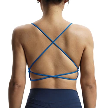 Aoxjox Women's Workout Sports Bras Fitness Veronica Cross Back Padded Low Impact Twist Bra Yoga Crop...
