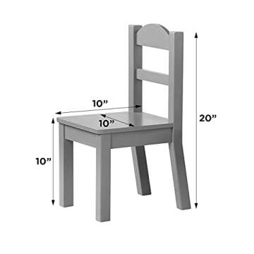 Humble Crew Kids Wooden Table and 4 Chairs Set for Toddlers