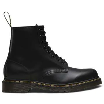 Dr. Martens Unisex 1460 Mono Smooth Leather 8 Eye Boot, Black, 8 Women/7 Men