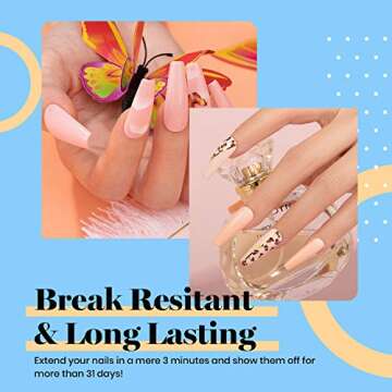 Beetles 2 in 1 Nail Glue & Base Gel Kit for Acrylics