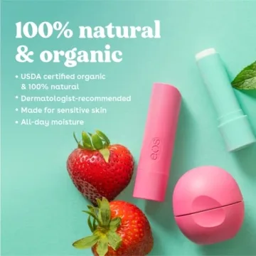 EOS Organic Lip Balm Trio - Vanilla, Mint, Sorbet