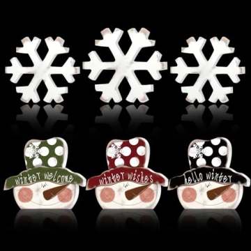 Charming Winter Snowflake & Snowman Ornaments Set