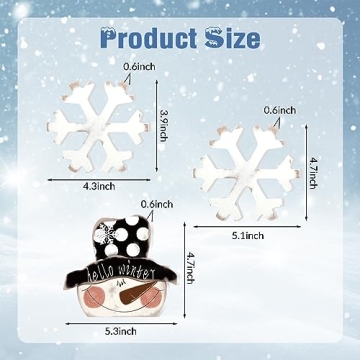 Charming Winter Snowflake & Snowman Ornaments Set
