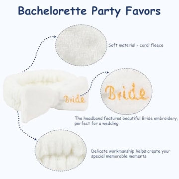 Jaciya Spa Makeup Headband Set - 8 Pack for Bridesmaids