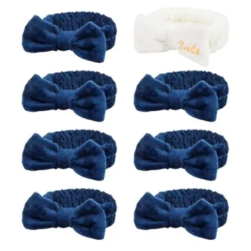 Jaciya Spa Makeup Headband Set - 8 Pack for Bridesmaids