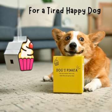 Dog Pinata Treat Dispensing Toys - Pet Puzzle Treat Dispenser Toy for Dogs Mental Stimulation - Small Pinata for Pets to Keep Them Busy with Treats - Pets Enrichment Games for Dog Birthday and Play