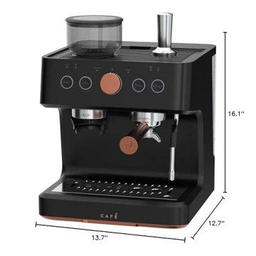Smart WiFi Espresso Machine with Built-In Grinder - Café Bellissimo