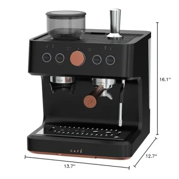 Smart WiFi Espresso Machine with Built-In Grinder - Café Bellissimo