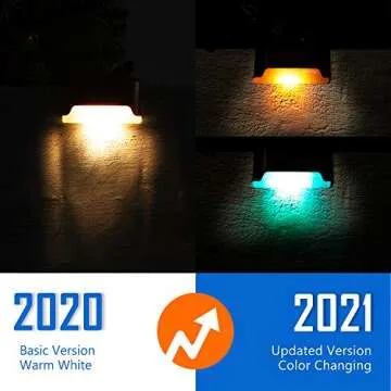 SOLPEX Color Changing Solar Deck Lights, 16 Pack Waterproof LED Lights for Decks, Stairs, Fences, Yards and Patios