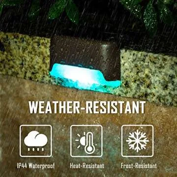 SOLPEX Color Changing Solar Deck Lights, 16 Pack Waterproof LED Lights for Decks, Stairs, Fences, Yards and Patios