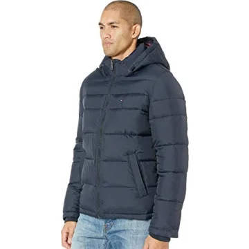 Tommy Hilfiger Hooded Puffer Jacket for Men - Warm & Stylish