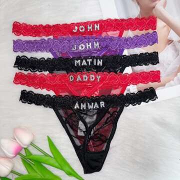 Custom Thong - Personalized Thongs with Names, Personalized Gifts, Custom thongs with name on it Spe...