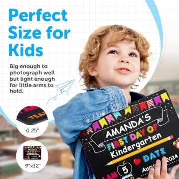 Double Sided First Day of School Sign Board - 9 x 12