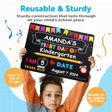 Double Sided First Day of School Sign Board - 9 x 12