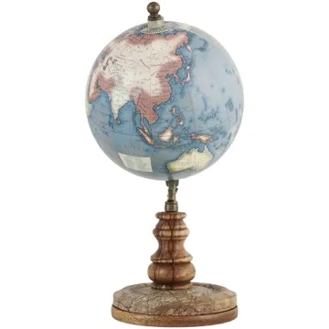 Deco 79 10" Brown Globe with Wood Base for Home Decor