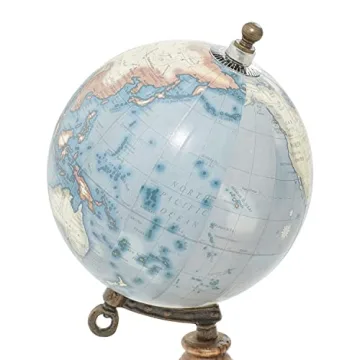 Deco 79 10" Brown Globe with Wood Base for Home Decor