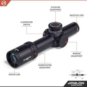 Athlon Optics 212103: Ares Etr 1-10X24 Riflescope Atmr2 Ffp Ir Moa Reticle