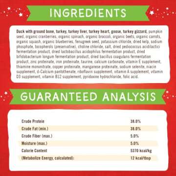 Stella & Chewy's Freeze-Dried Raw Marie's Magical Dinner Dust – Protein Rich, Grain Free Dog & Puppy Food Topper – Duck Duck Goose Recipe – 7 Oz Bag