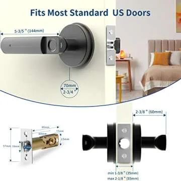 Foxgard Smart Fingerprint Door Lock for Keyless Access